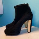 Brian Atwood  Black Suede Heeled Ankle Boots Size 7.5 Photo 1