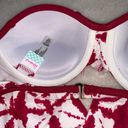 Raisin's  NWT Dharma Red & White Tie-dye Ruffle Bikini Top Photo 6