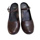 Dansko  Brown Leather Trixie Mary Janes Mules Open Back Heels 39.5 Photo 1