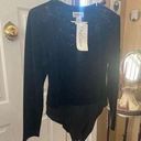 Oleg Cassini Women's  Black Beaded Bodysuit Size L Photo 0