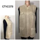 Chico's New. Chico’s faux leather vest. Size 3 = (16) retails. $129 Photo 1