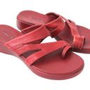 Baretraps Vintage 90s Bare Traps Red Leather Toe Sandals Photo 0