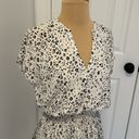 Rails  Karla White Mocha Leopard Blouson Dress Photo 7