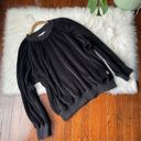 Good American  Black Velvet Sweatshirt Top Photo 3