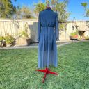 NWOT Maxi Ruffle Dress Blue Photo 2