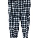 Hot Topic  Black White Plaid Utility Joggers Womens Size XL Cargo Goth Grunge Photo 1