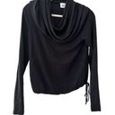 CAbi  Recess Top Charcoal Gray Hoodie Cowl Neck Top Shirt Womens Small Photo 2