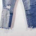 Silver Jeans  Loose Boyfriend Crop Distressed Patchwork Photo 9