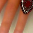 Ruby 8 8.25  Fine Art Ring Solid 925 Sterling Silver Gold Unisex Pear Round Gems Diamond Topaz Brilliantly Faceted MEN WOMEN M6121 Photo 1