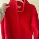 The Loft  Red Sherpa Half Zip Photo 1