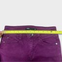 Harper Plum Purple Distressed Knee Raw Hem Skinny Jeans Womens Size 27 Photo 2