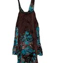 Tracy Reese Plenty By  Anthroplogie Womens Top Size 4 Brown Multi Floral Silk Photo 6