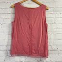 J.Jill  Blouse Sz L Pink Crinkle Lace Detail Sleeveless Boho Minimalist Rayon Photo 1