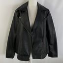 Universal Threads New Universal Thread Faux Leather Quilted Back Moto Jacket Black Size Medium Photo 6