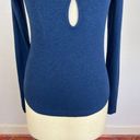 Free People  Indigo Ribbed Knit Long Sleeve Top Photo 4