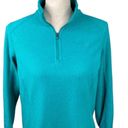 The North Face  Teal Fleece 1/4 Zip Pullover Top ~ Jacket ~ Women's Size LARGE Photo 2