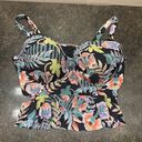 Raisin's  Floral Print Swimsuit Tankini Top Size 22W Bathing Suit Padded Photo 0
