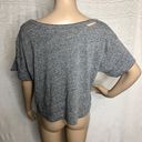 n: Philanthropy Codie Distressed Gray Crop Tee Photo 2