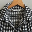 Houndstooth Big Dart Button Down Black and White  Shirt Women’s Size Medium UK 12 Photo 2