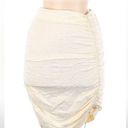 ZARA Women’s   cream color High Waisted Draped ruched Mini Skirt sz s Photo 0