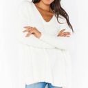 Show Me Your Mumu Hi Low hem Fuzzy Knit Hug Me Sweater Coconut Cream Women's XS Photo 0