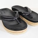 Vince  Black Forest Platform Espadrille Thong Slide Sandal Leather Women's 7.5 Photo 1