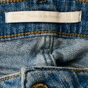 ZARA  Embroidered Midrise Mini Flare Leg Distressed Cropped Denim Jeans Size 2 Photo 4