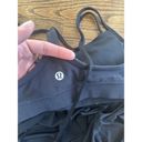 Lululemon  Athletica No Limits Top Black Sports bra Size 6 Racerback Workout Tank Photo 3