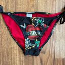 Ed Hardy Vintage Y2K Rare Red Black True Love String Triangle Edgy Bikini Set Photo 5