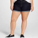 Ava & Viv  MIDI Jean Shorts Stretchy Dark Blue Plus Size 26 Photo 8