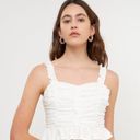 Endless Rose White Ruffle Crop Top Photo 0