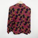 Harvé Benard Harve Benard Pink Black Brown Printed 100% Silk Button Front Top Women's Size 6 Photo 1