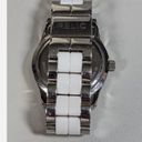 Relic Pearlized Dial White Bezel Round Silver Tone Case Link Bracelet Band Watch Photo 2