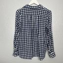 Denim & Supply Ralph Lauren  Women M Blue White Gingham Plaid Shirt Long Sleeve Photo 5