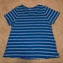 Coldwater Creek  Dark Blue & White Striped Shirt size XL Photo 2