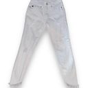 KanCan USA KanCan White Distressed Frayed Hem Cropped Skinny Jeans  Photo 0