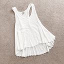 Ecote  white tattered distressed tank top Photo 0