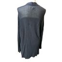 Croft & Barrow  Black 100% Rayon Open Long Cardigan 1X-EUC Photo 3