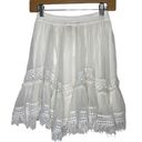 Rococo  Sand Cia Mini Skirt White Crochet Fringe Lace Off White size XS Photo 4