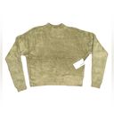 Bailey44 NWT Bailey 44 Oversized Cropped Long sleeved Furry Crew Neck Green Sweater Photo 1