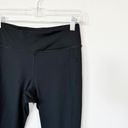 Gaiam [] Black Om High Rise Cutout Blue Lattice Yoga Crop Leggings Size Small S Photo 4