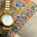 Monet Vintage  Quartz Gold Tone Streched Band Watch Need Some Work Photo 2