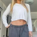 Brandy Melville white cream v neck long sleeve sweater top Photo 5