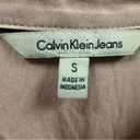 Calvin Klein Jeans  Dusty Rose Button Down‎ Roll Tab Long Sleeve Blouse Top Small Photo 4