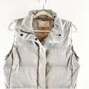 Banana Republic  Down Fill Sleeveless Mock Neck Puffer Vest Jacket Gray Small Photo 4