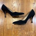 Anne Klein  Black Fabric Stiletto Pumps Shoes Size 10M Photo 2