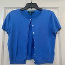 Ralph Lauren Lauren  Blue Silk Blend Cardigan Photo 0