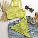 Naked Wardrobe NWOT  lime green bikini set Photo 0