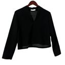 Oak + Fort  Black Vneck Sweater Top Photo 1