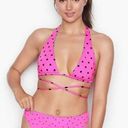 PINK - Victoria's Secret Victoria’s Secret Pink Reversible Bikini Set Polka Dot Hot Pink Tiffany Blue Photo 0